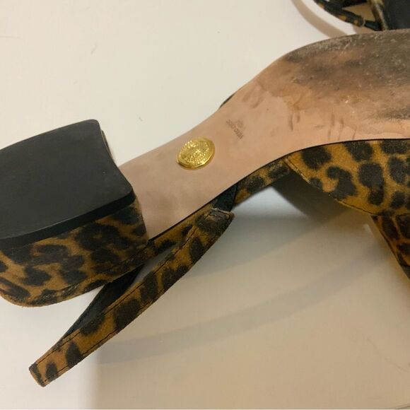 Veronica Beard Cecile Slinback Pumps Leopard Print Size 10 - Picture 8 of 11